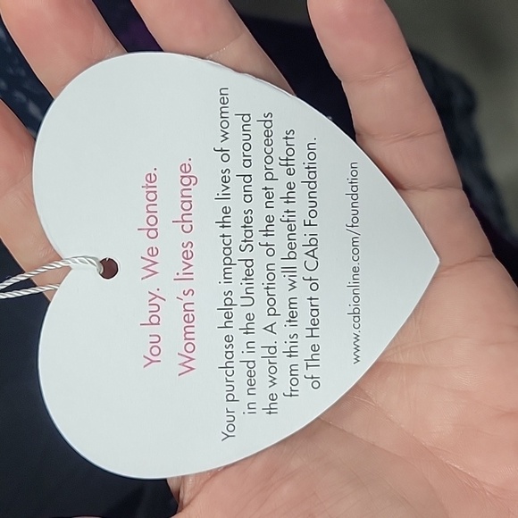 Nwt CAbi Heart of Love Racerback Tank purple & gray size Small - Picture 7 of 9